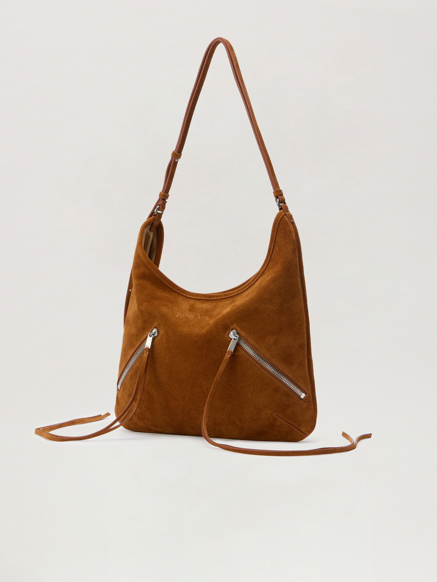 bolso maxi de ante con cremallera