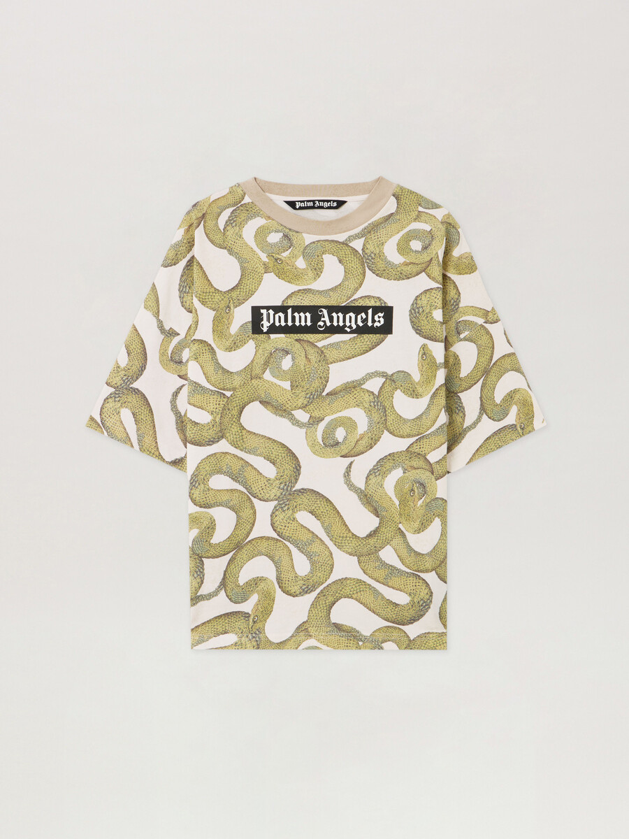 camiseta holgada con estampado de serpiente
