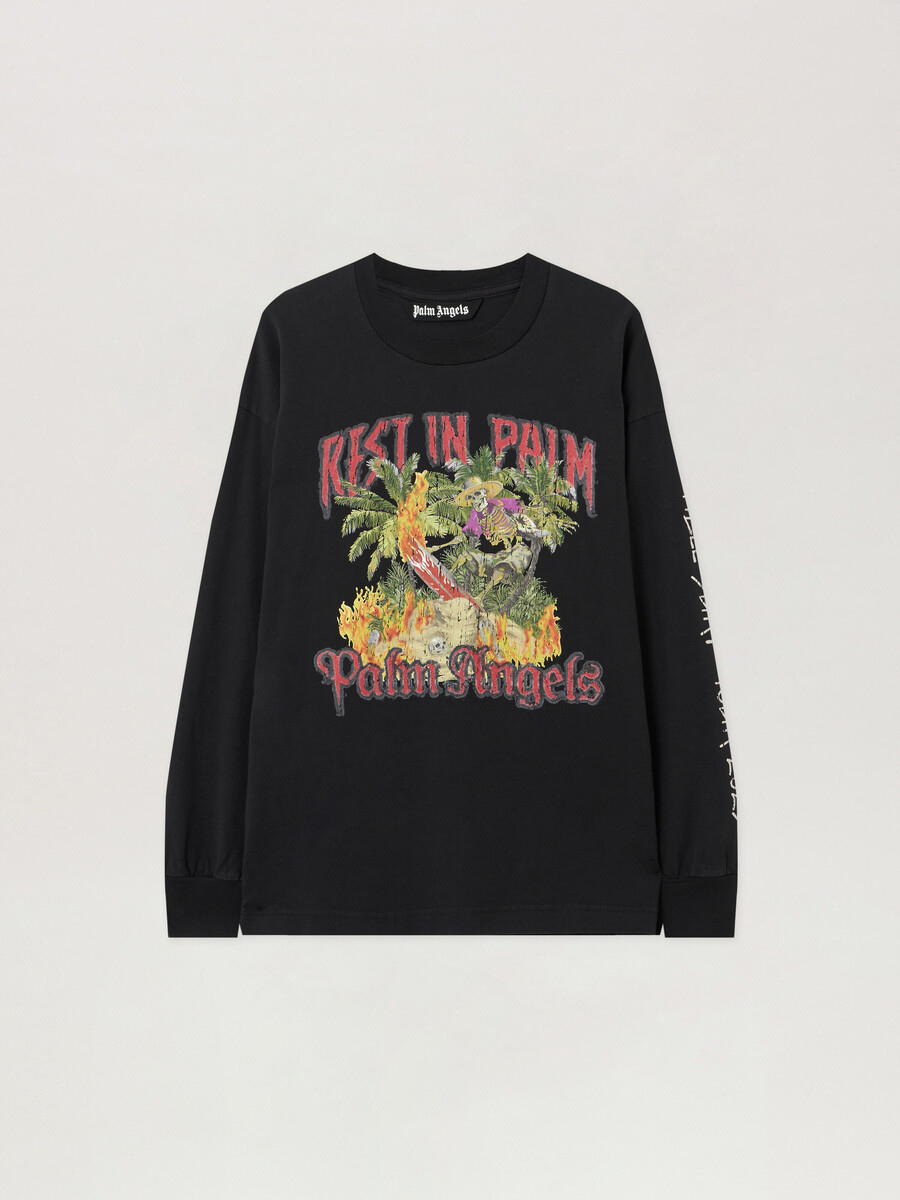 camiseta de manga larga rest in palm