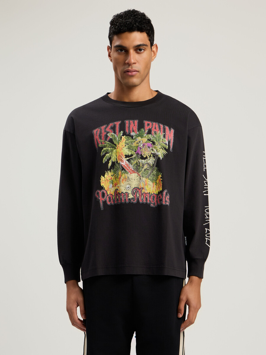 camiseta de manga larga rest in palm