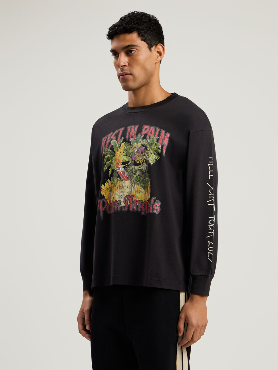 camiseta de manga larga rest in palm