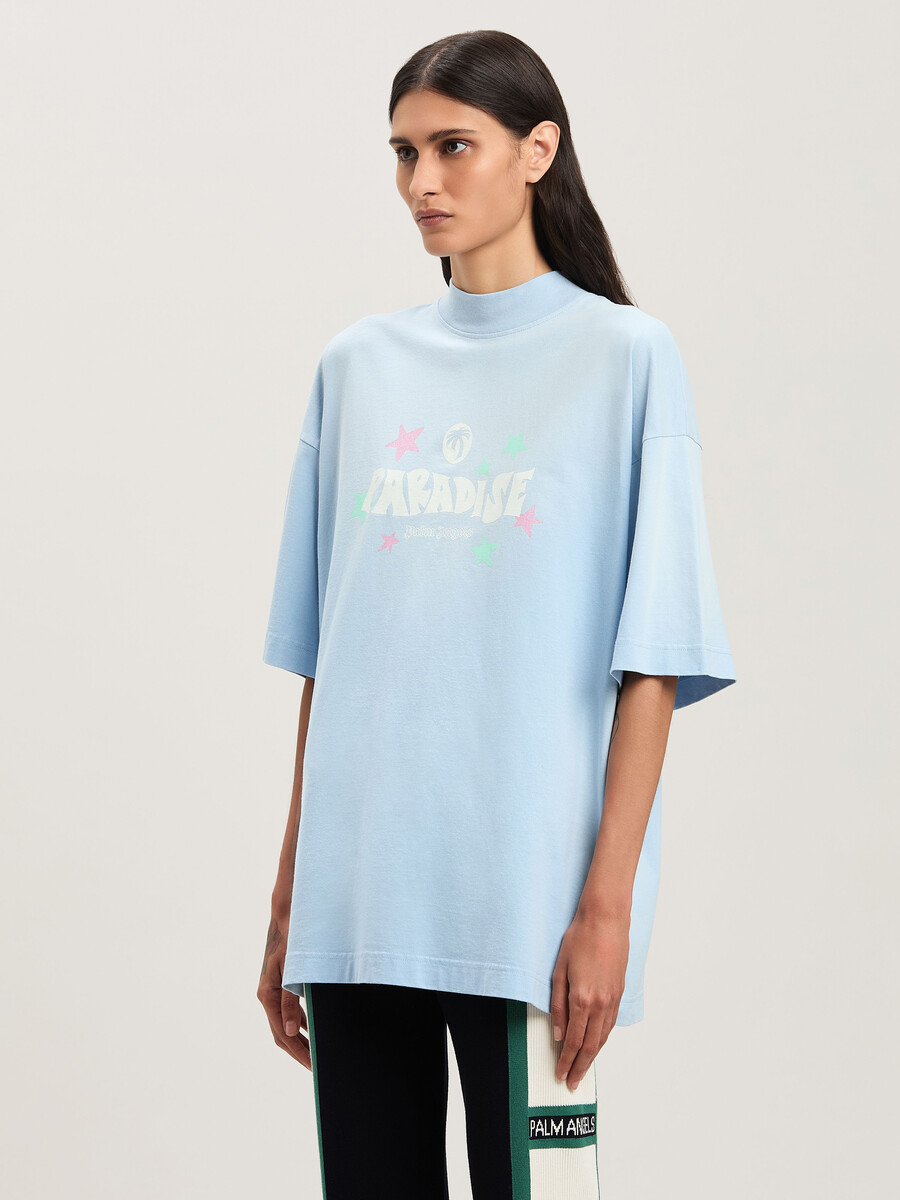 camiseta suelta paradise palm azul bebÉ - apagado