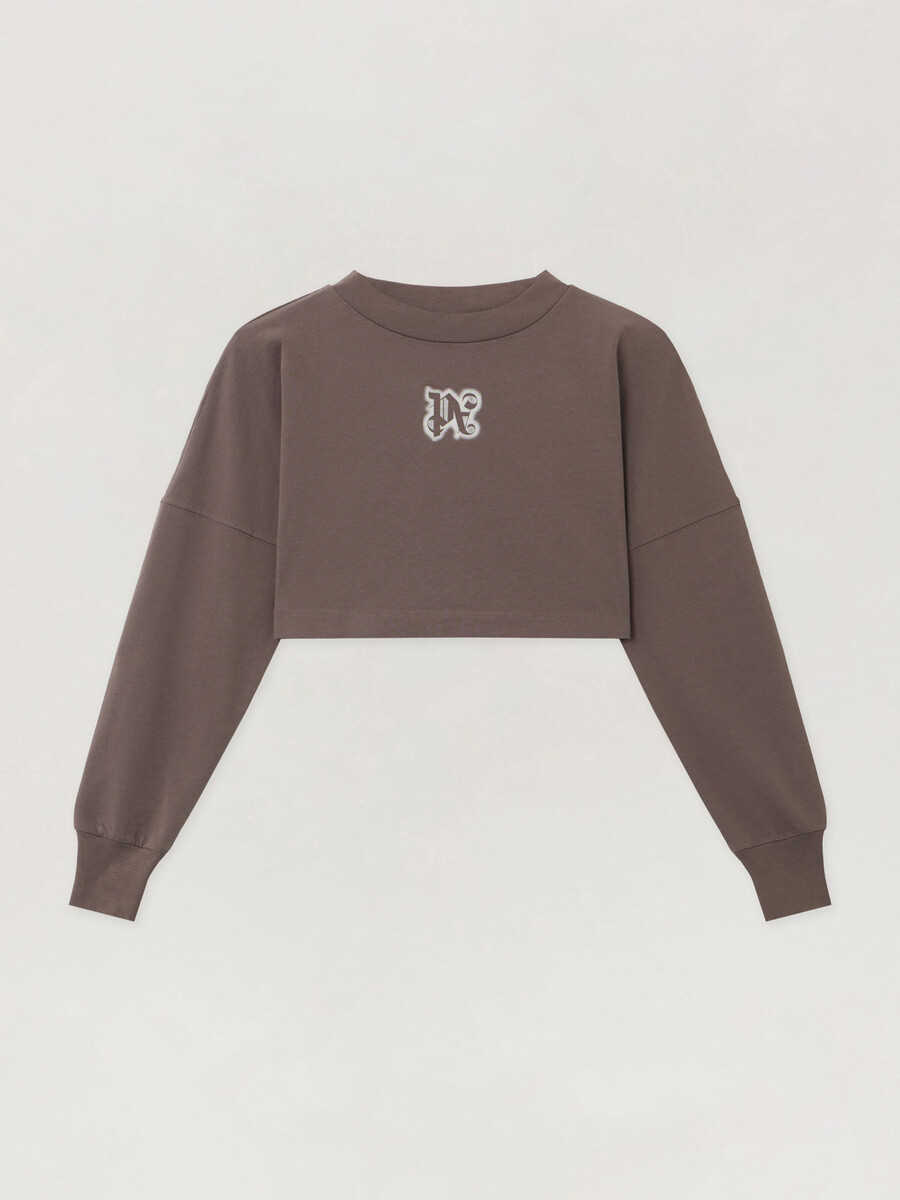 top corto con logotipo clásico
