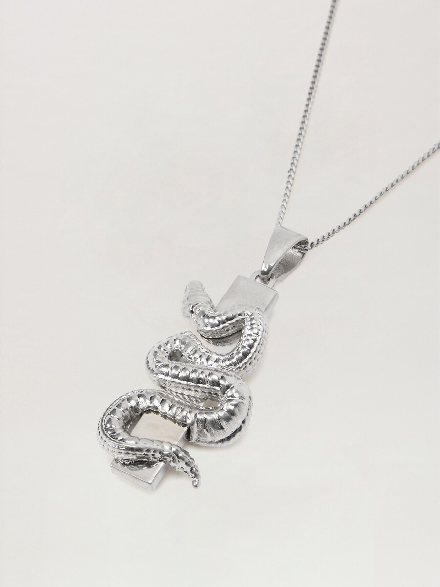 collar con el logotipo de snake box
