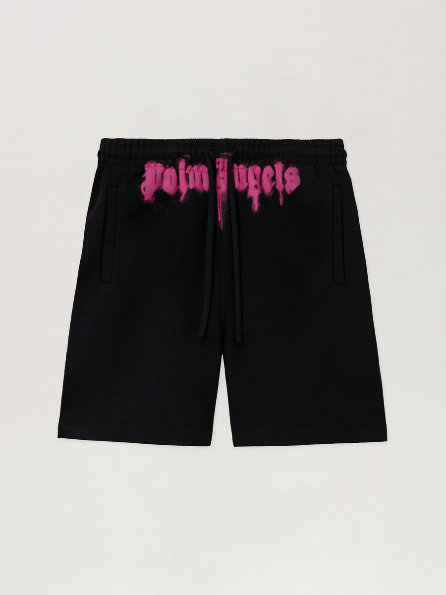pantalones cortos deportivos con logotipo rociado