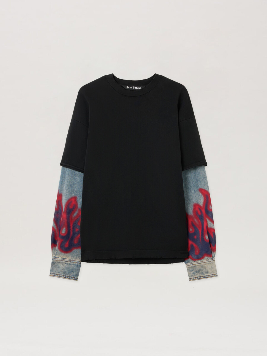 camisa de manga larga híbrida flames