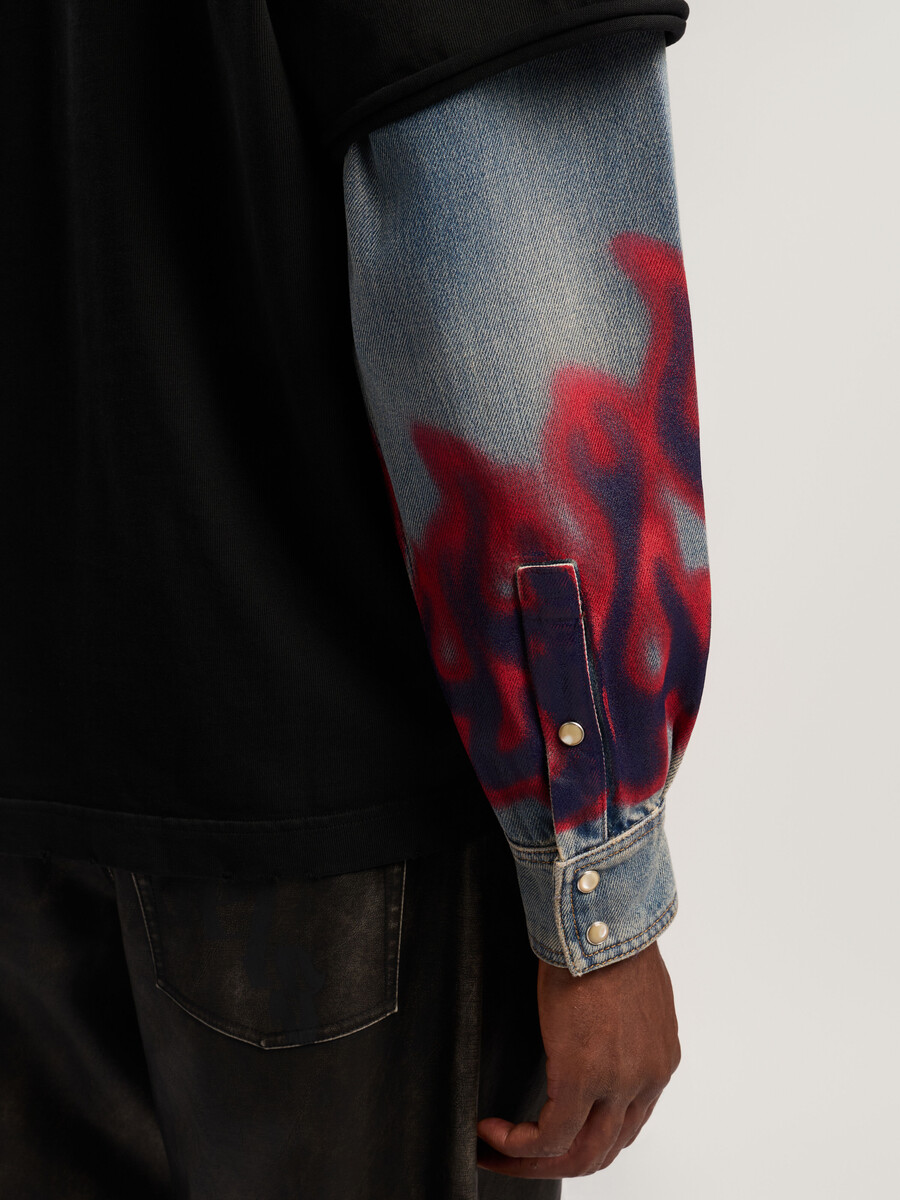 camisa de manga larga híbrida flames