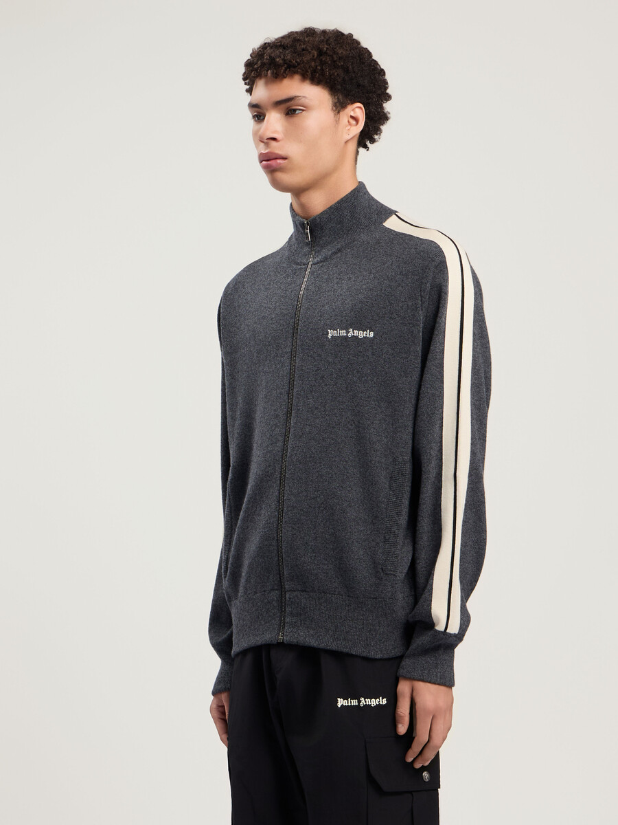 chaqueta deportiva de punto con logotipo clásico
