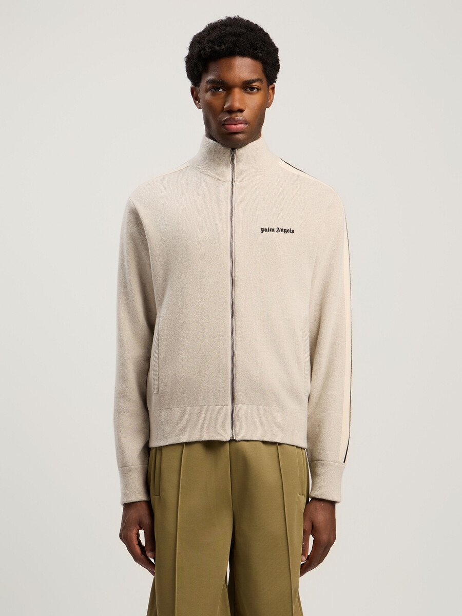 chaqueta deportiva de punto con logotipo clásico