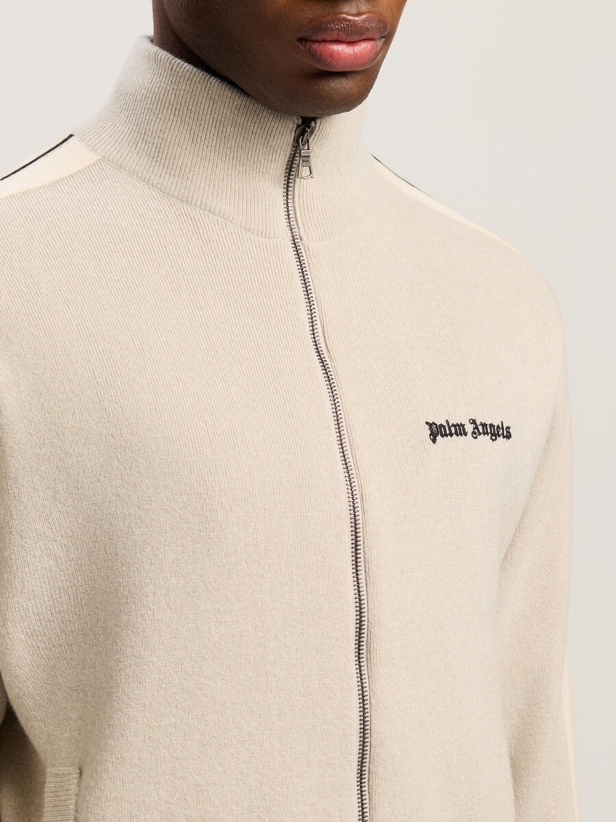 chaqueta deportiva de punto con logotipo clásico