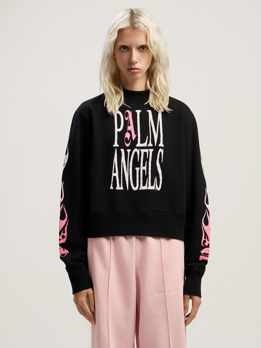 sudadera ajustada con cuello redondo flames
