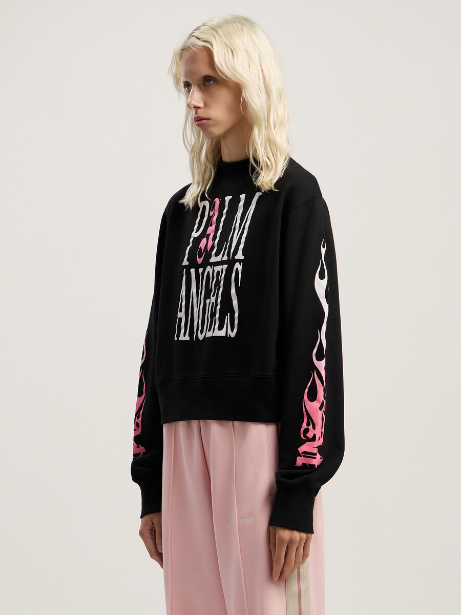 sudadera ajustada con cuello redondo flames