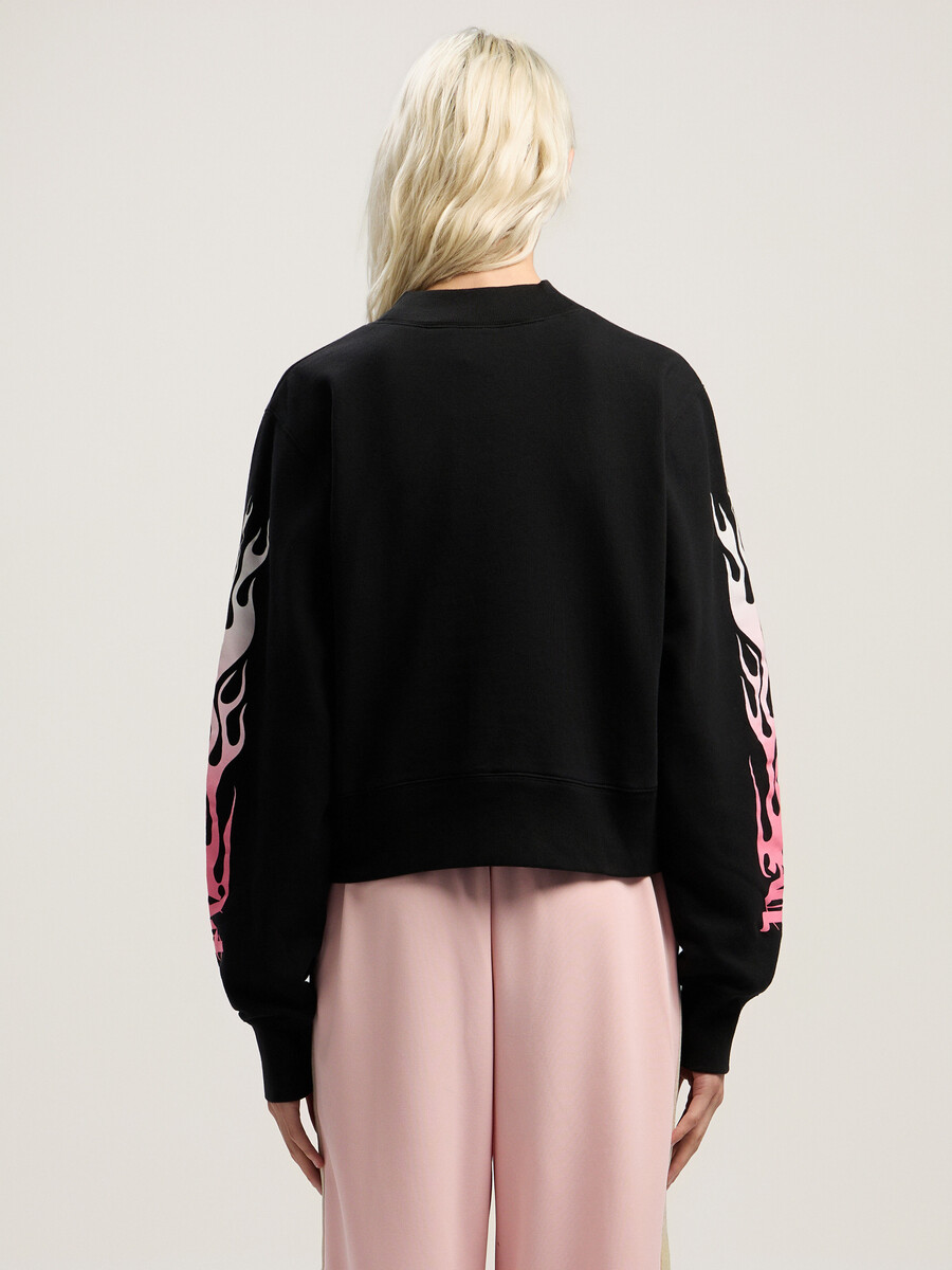 sudadera ajustada con cuello redondo flames