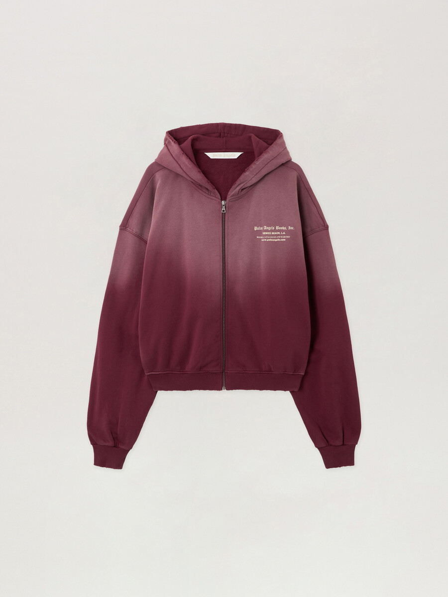 sudadera corta con capucha y cremallera del club de lectura