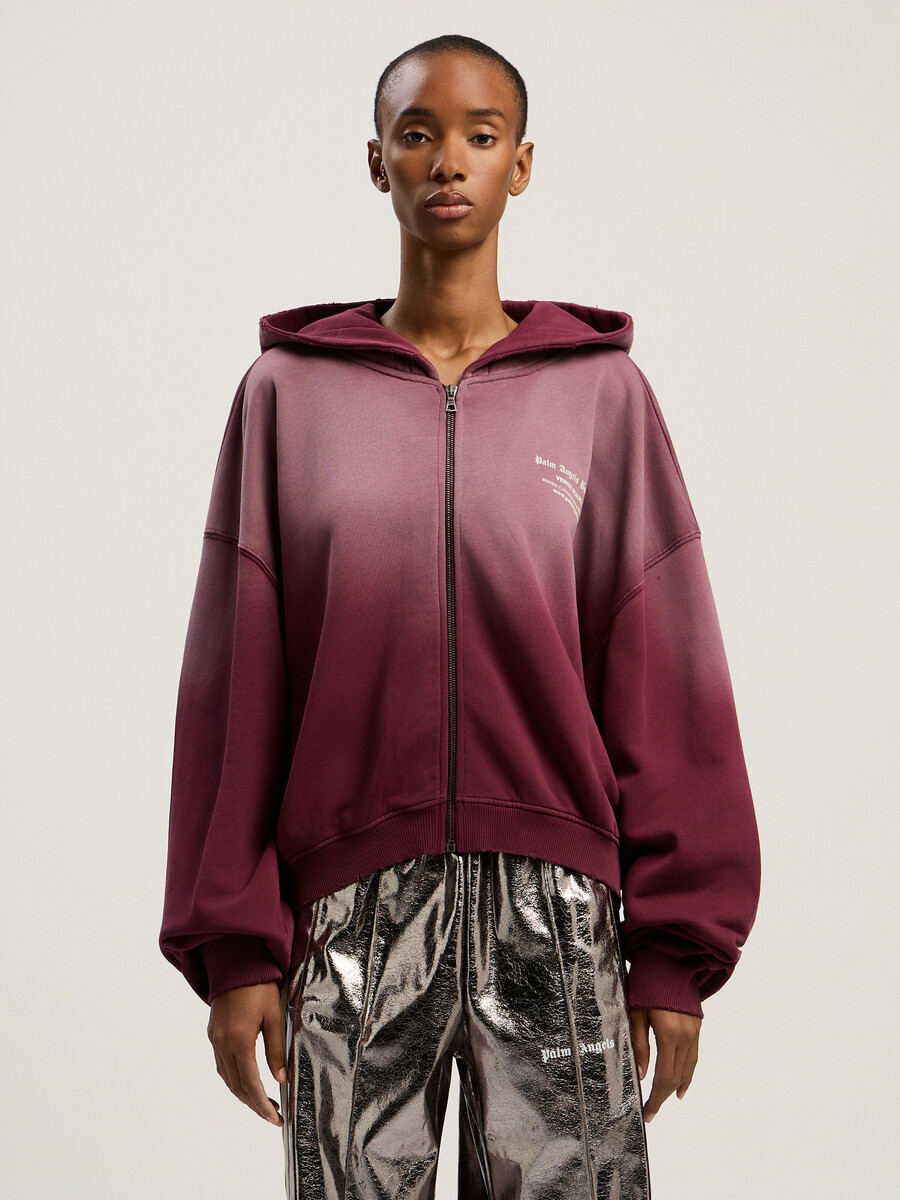 sudadera corta con capucha y cremallera del club de lectura