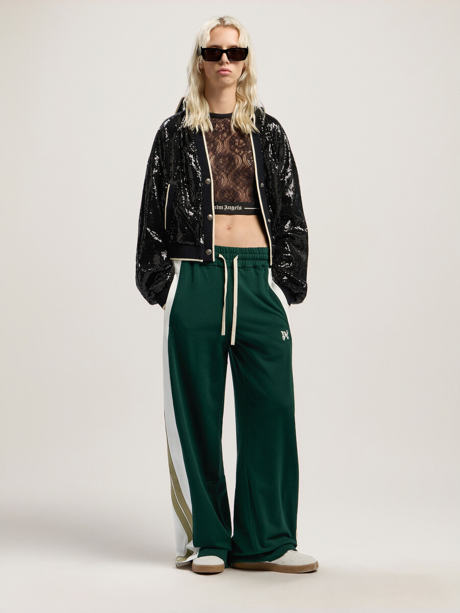 pantalón deportivo con monograma y bloques de color