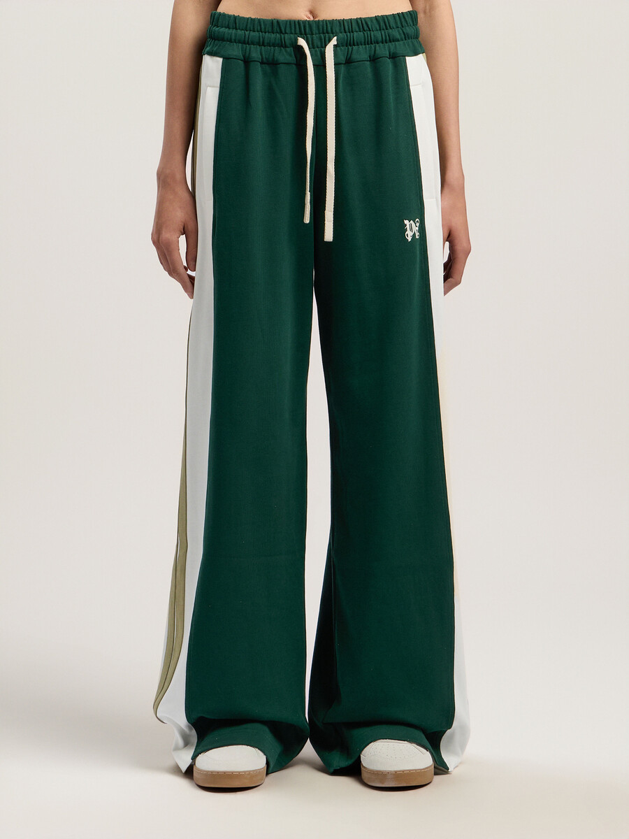 pantalón deportivo con monograma y bloques de color