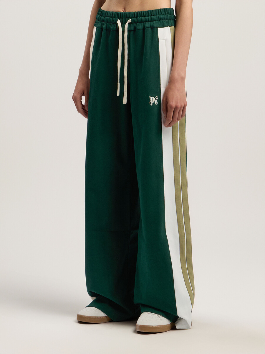 pantalón deportivo con monograma y bloques de color