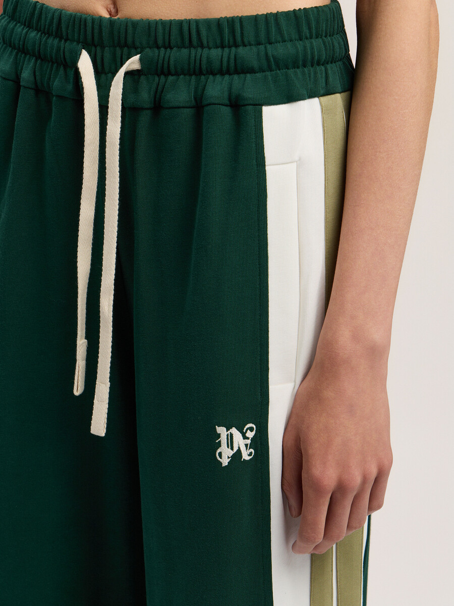 pantalón deportivo con monograma y bloques de color