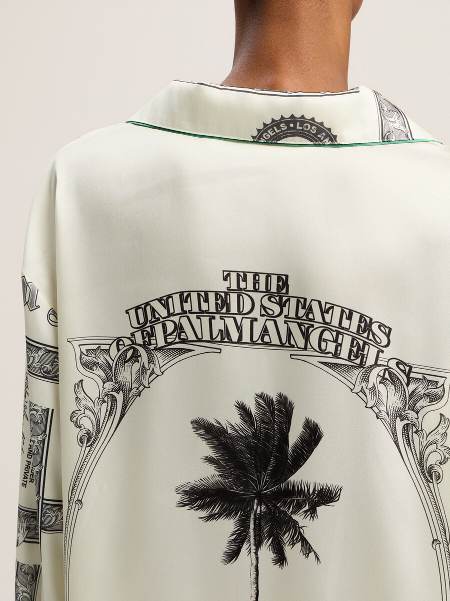 camisa de pijama con estampado de dólares