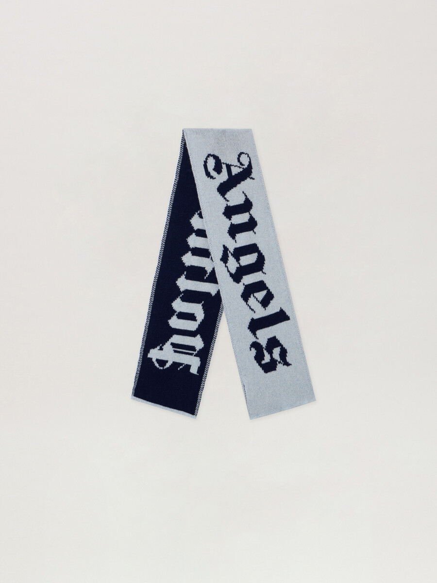 bufanda de punto con logotipo de jacquard