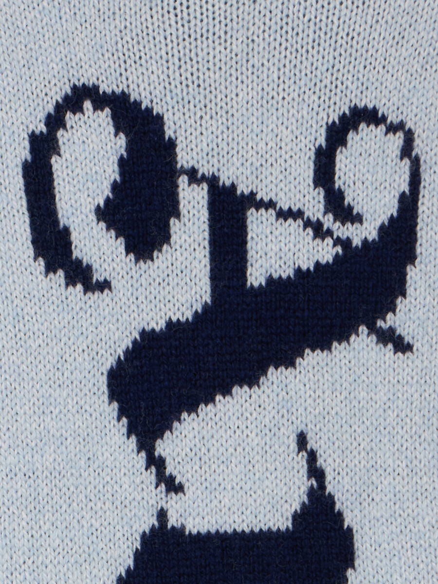 bufanda de punto con logotipo de jacquard
