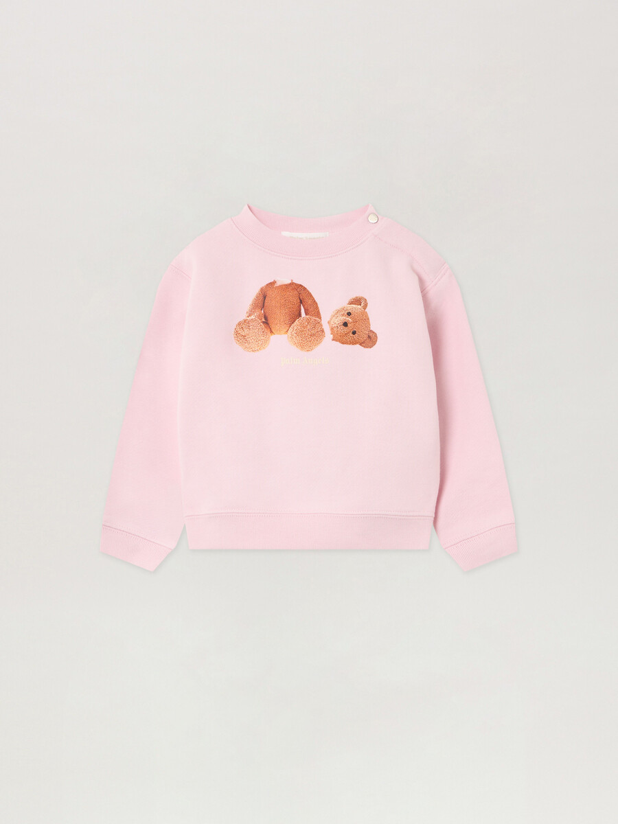 sudadera de cuello redondo con motivo de oso