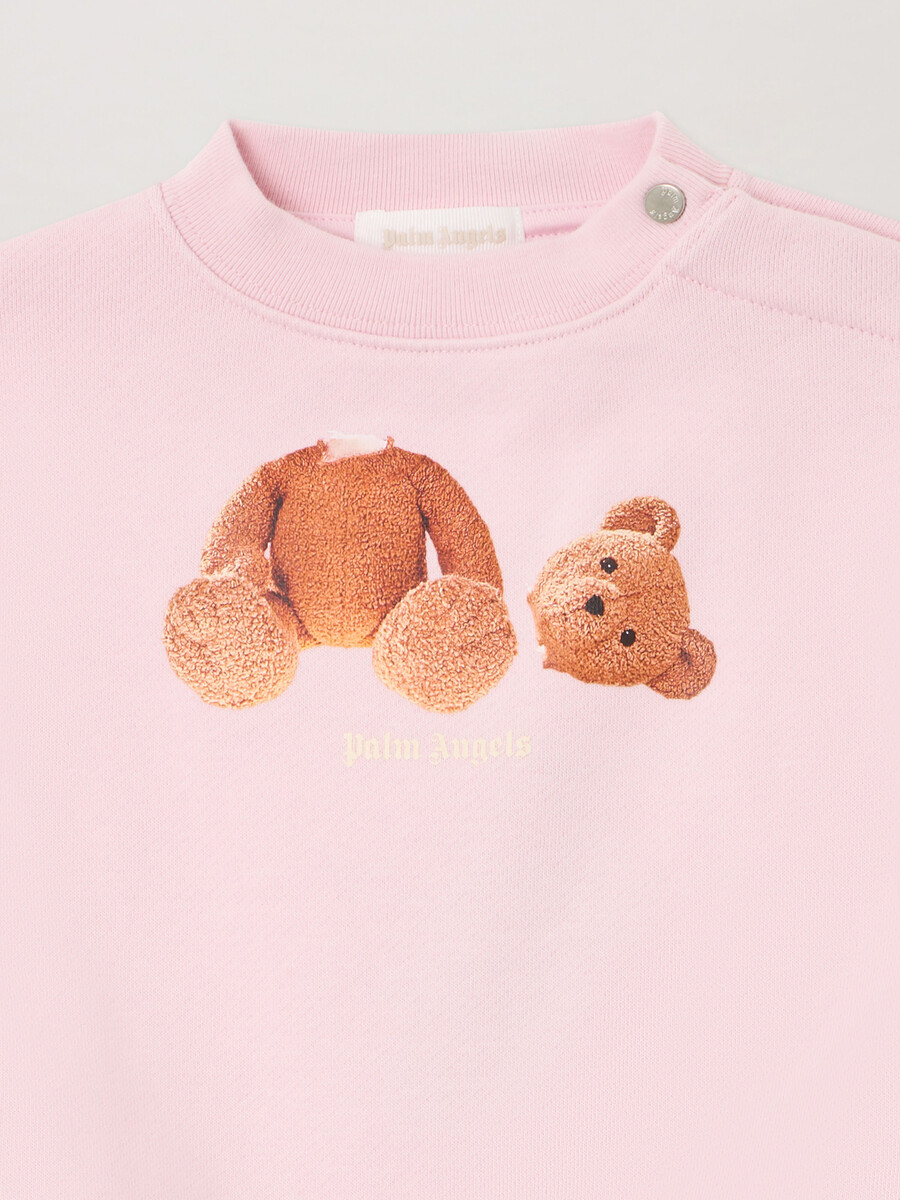sudadera de cuello redondo con motivo de oso