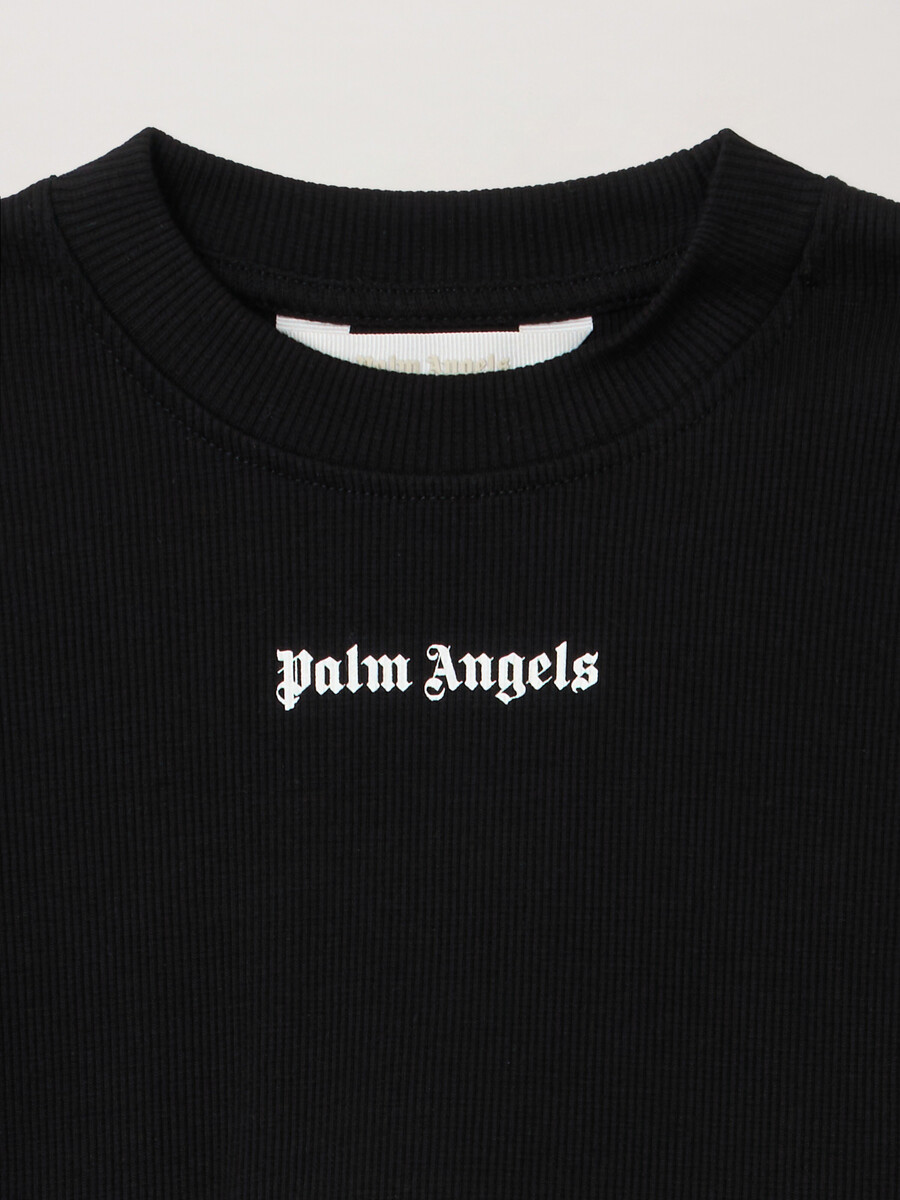 camiseta de manga larga acanalada con logotipo para bebé