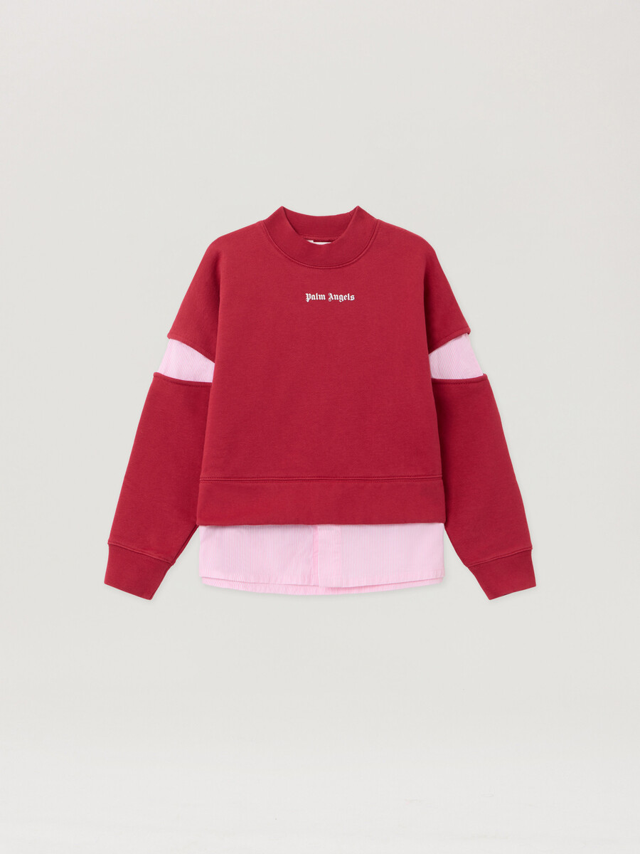 sudadera híbrida de rayas