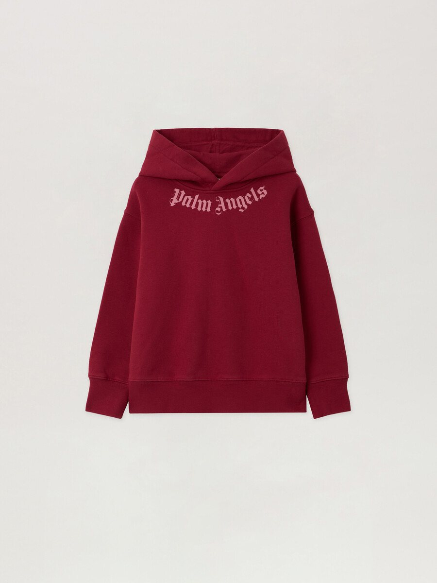 sudadera con capucha y logotipo en el cuello