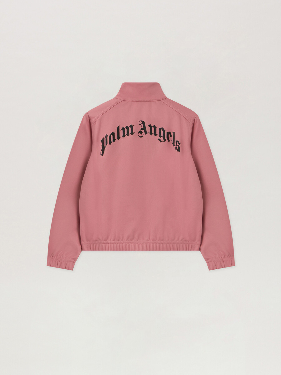 chaqueta deportiva corta con logotipo curvo