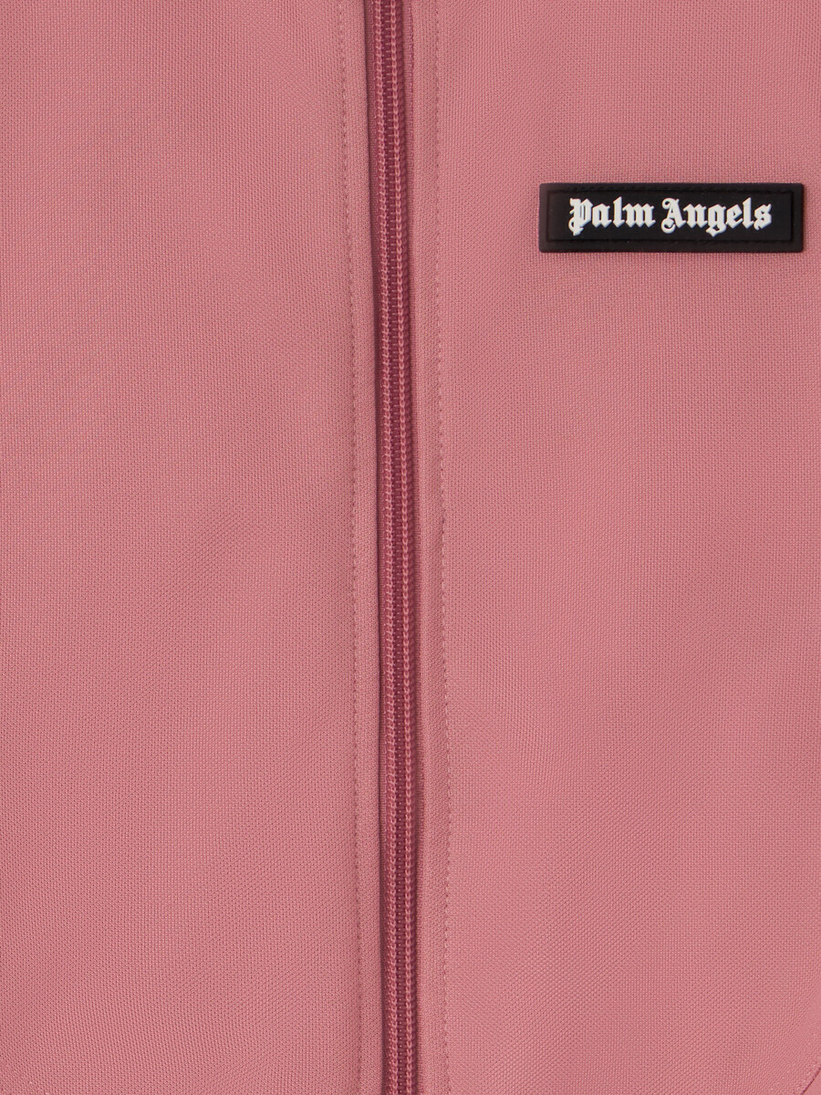 chaqueta deportiva corta con logotipo curvo