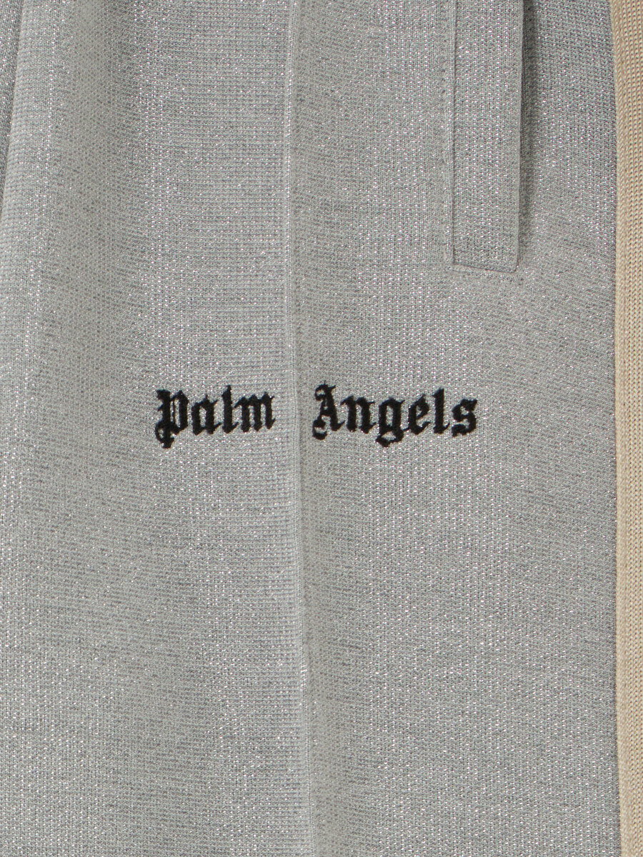 pantalones deportivos de pierna ancha de lúrex