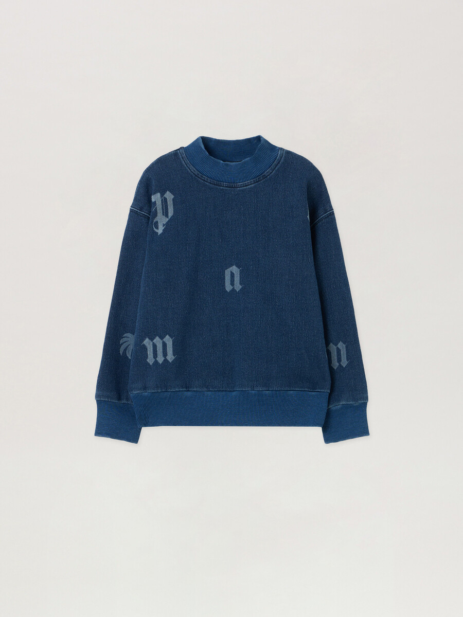 sudadera con letras lavadas