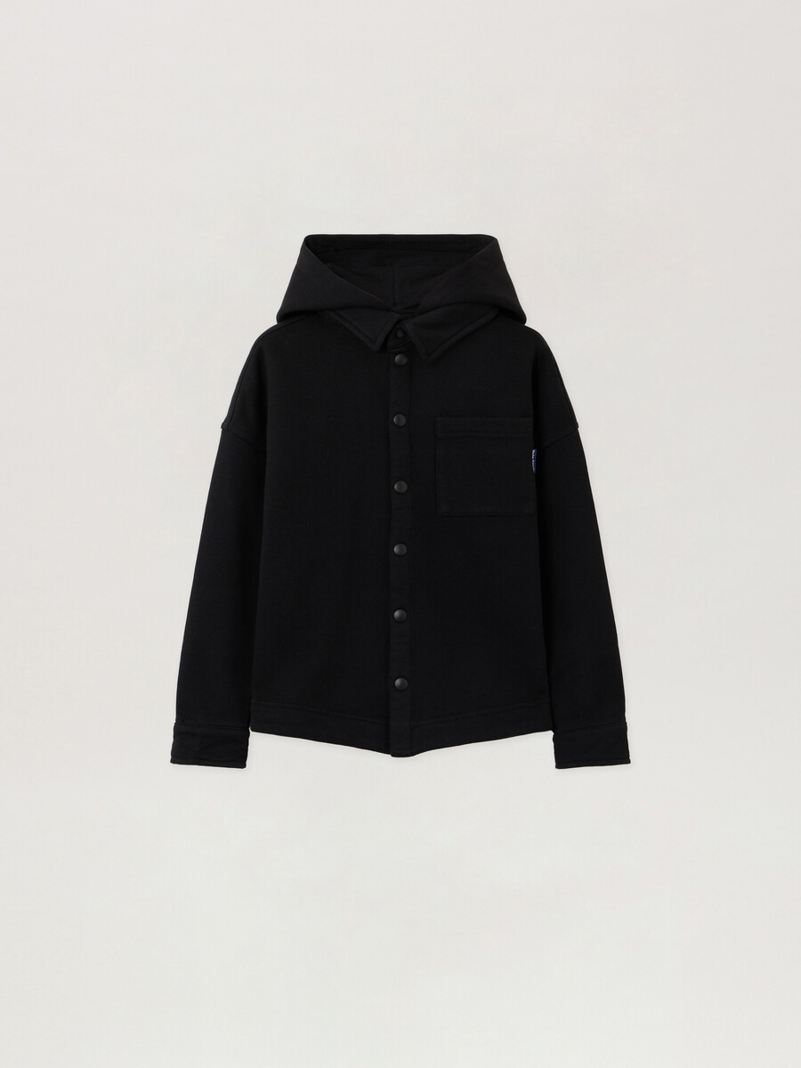 sudadera con capucha y logotipo de gran tamaño