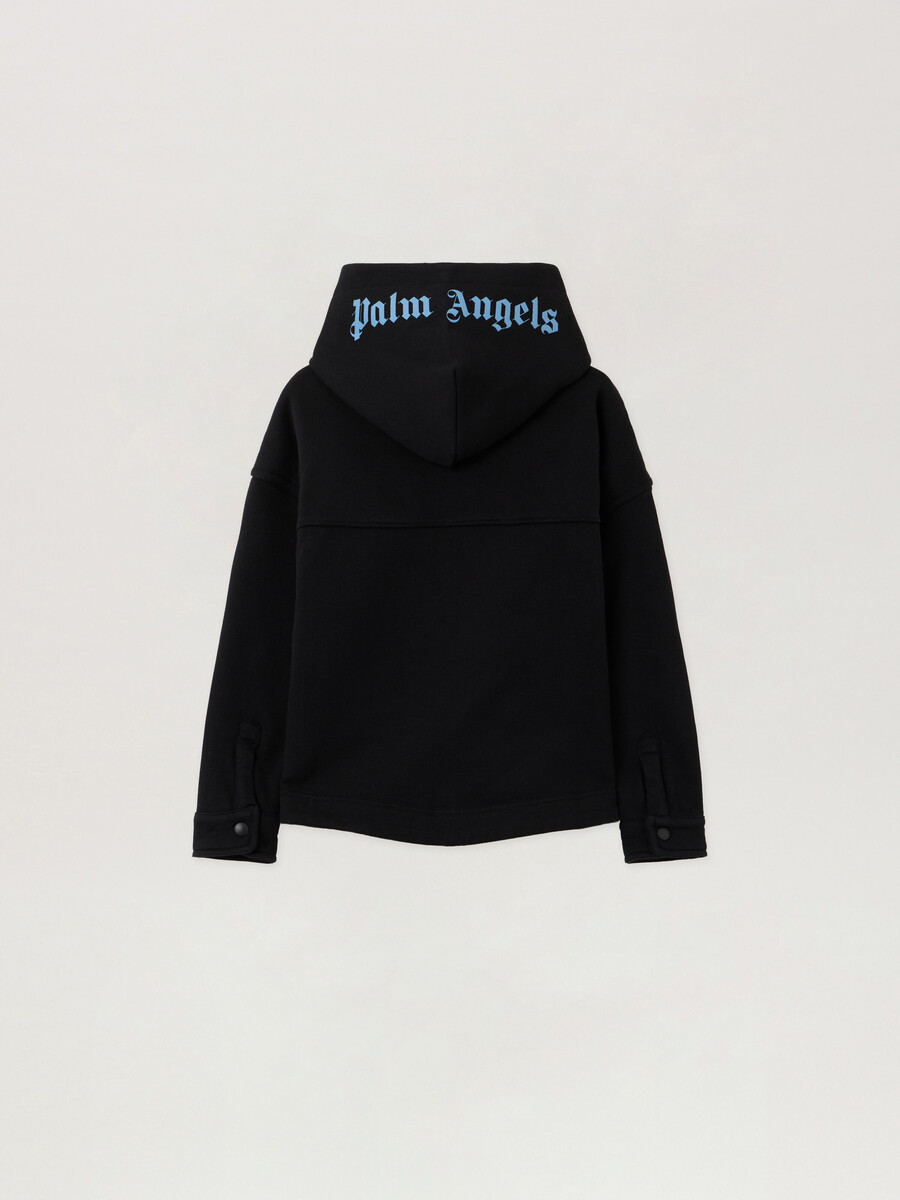 sudadera con capucha y logotipo de gran tamaño