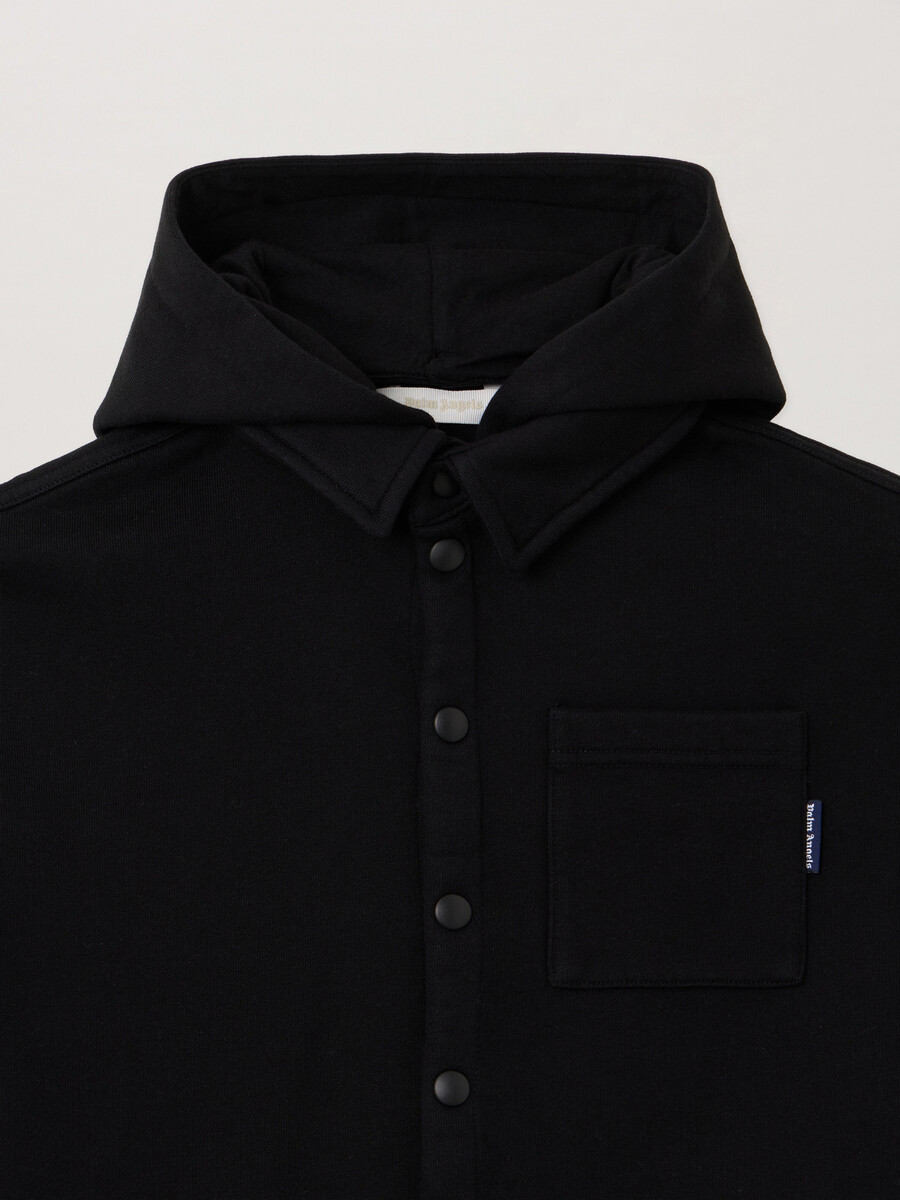 sudadera con capucha y logotipo de gran tamaño