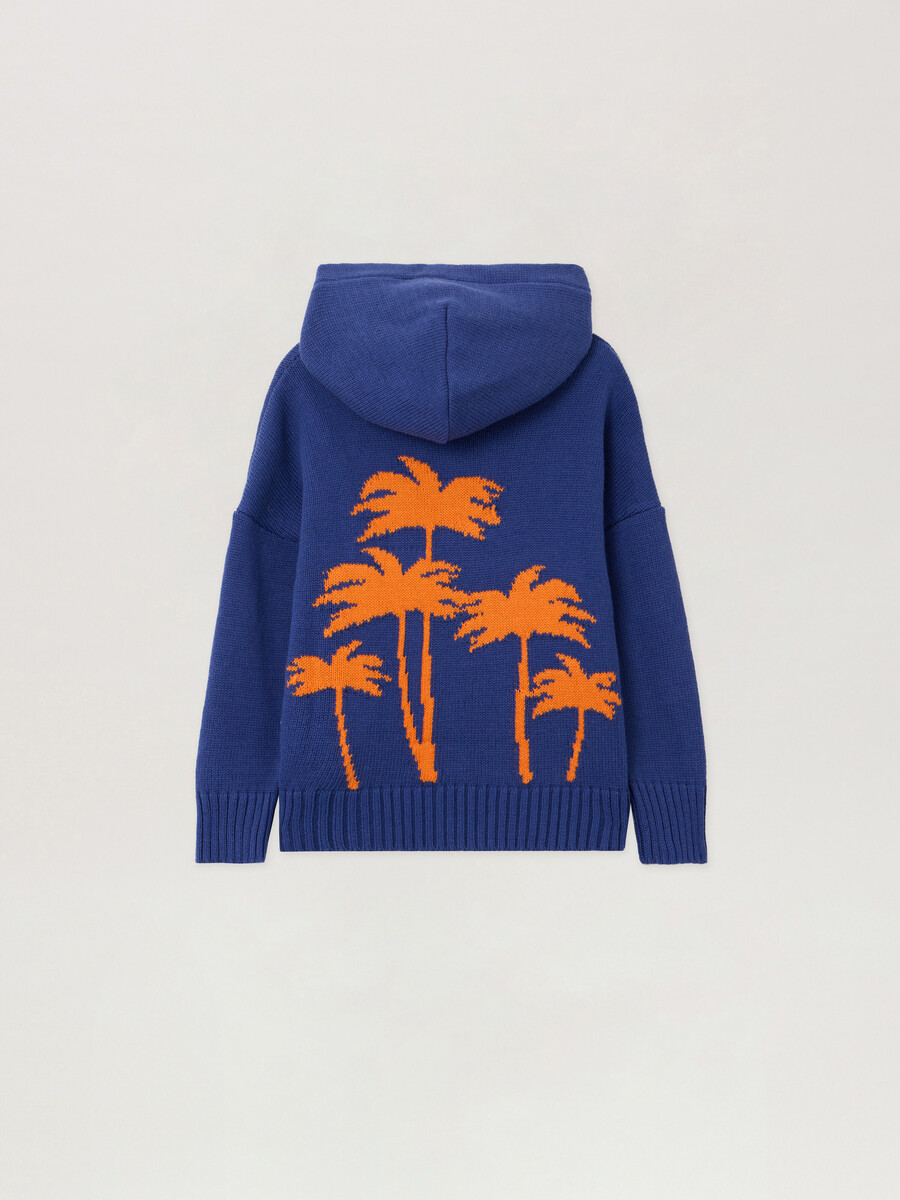 sudadera de punto con motivo de palmera