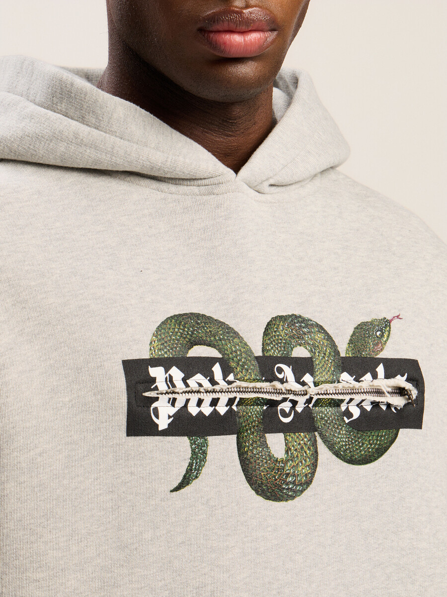 sudadera con capucha con gráfico de serpiente