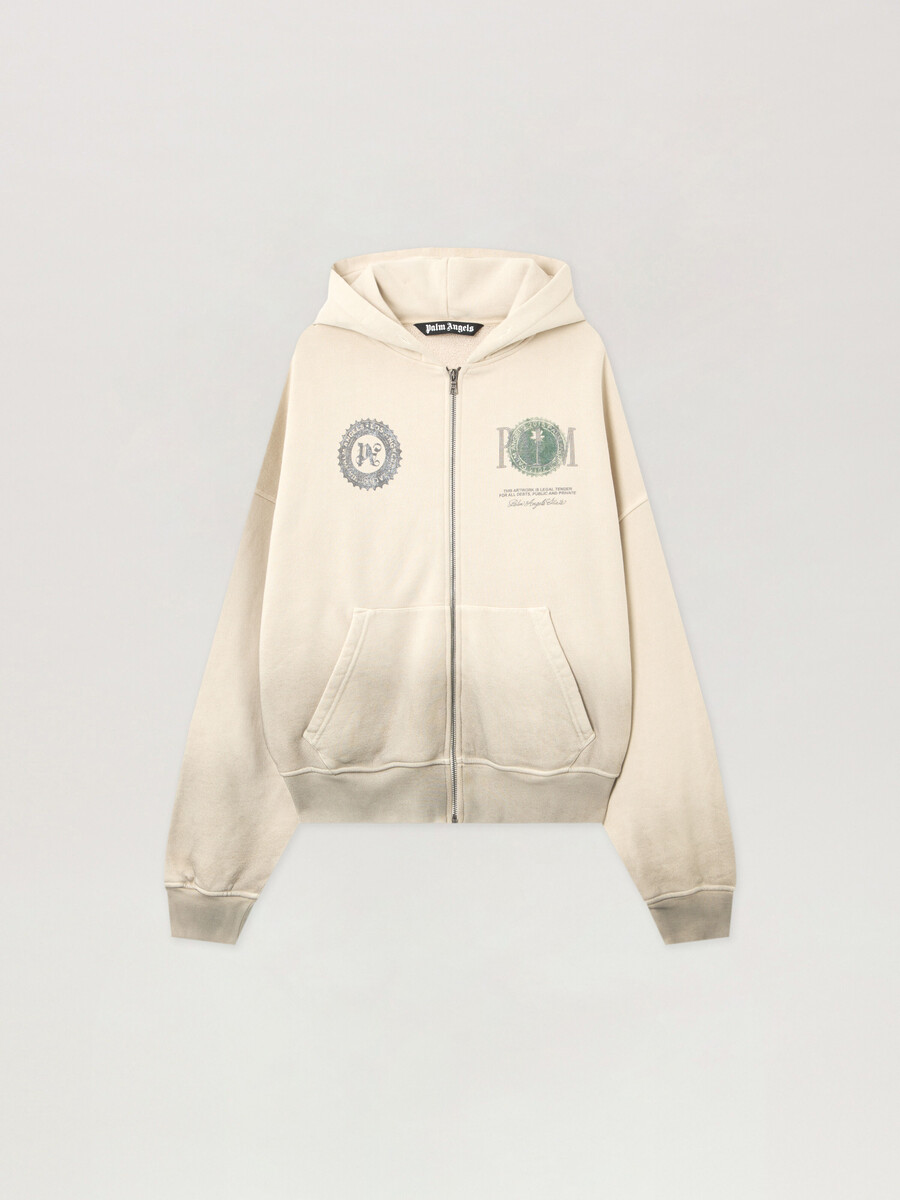 sudadera holgada con cremallera y dólar